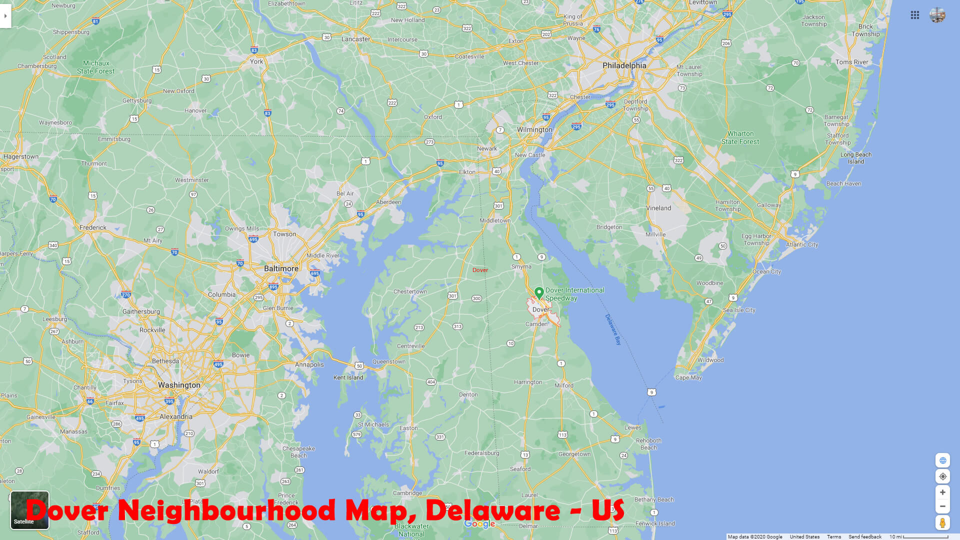 Dover Neighbourhood Carte Delaware EU